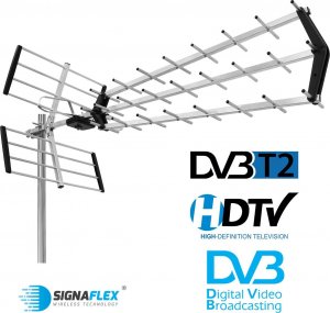 Antena RTV Signaflex Antena telewizyjna Signaflex HD-28E KIERUNKOWA ZEWNĘTRZNA ANTENA DVB-T2 470-862 MHz 5