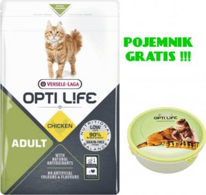 Opti life VERSELE-LAGA OPTI LIFE- Cat Adult 1kg - karma dla dorosłych kotów + POJEMNIK GRATIS !!! 1
