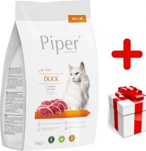 Dolina Noteci DOLINA NOTECI Piper Animals z kaczką dla kotów 3kg + niespodzianka dla kota GRATIS! 1