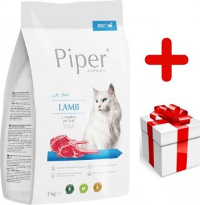 Dolina Noteci DOLINA NOTECI Piper Animals z jagnięciną dla kotów 3kg + niespodzianka dla kota GRATIS! 1