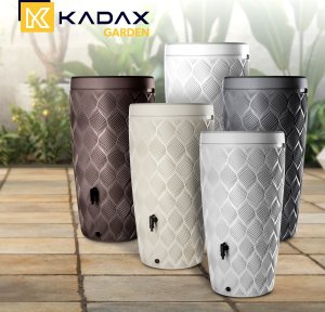Kadax Zbiornik Na Deszczówkę 240L Beczka Pojemnik Na Deszcz Donica + Kran mocny 6