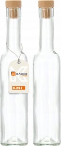 Kadax KADAX Butelki Na Nalewki Z Korkiem Wino fi17 2szt 1
