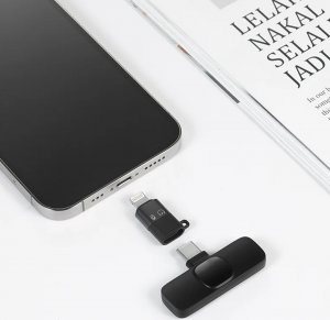 Mikrofon Slayo 2x Mikrofon Krawatowy Bezprzewodowy - Odbiornik USB-C - Adapter do iPhone 5