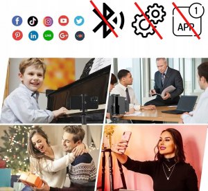 Mikrofon Slayo 2x Mikrofon Krawatowy Bezprzewodowy - Odbiornik USB-C - Adapter do iPhone 10