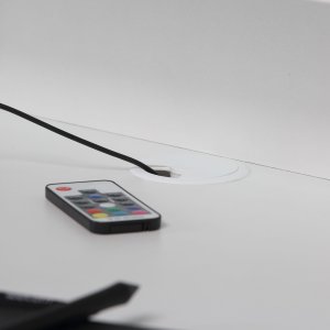 Biurko PYspace Biurko gamingowe SUPERNOVA211 białe z oświetleniem LED 5