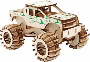 nerd hunters Monster Truck - Drewniany Model Puzzle 3D 1