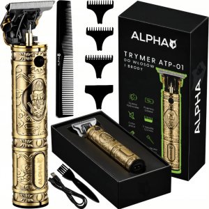 Trymer Alpha Barberski trymer do strzyżenia włosów i brody + grzebień 1