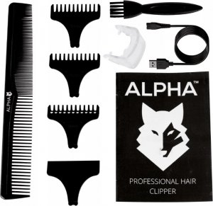 Trymer Alpha Barberski trymer do strzyżenia włosów i brody + grzebień 6