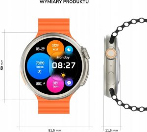 Smartwatch Yaxo Oxnard Pomarańczowy  (YAX-WE-SW-004) 8