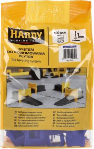 Hardy Klipsy do systemu poziomowania Hardy 1 mm 100 sztuk 1