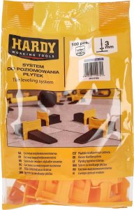 Hardy Klipsy do systemu poziomowania Hardy 3 mm 100 sztuk 1