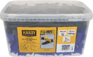 Hardy System do poziomowania płytek 1mm Klipsy + Kliny 400 sztuk 1