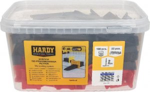 Hardy System do poziomowania płytek 2 mm Klipsy + Kliny 150 sztuk 1