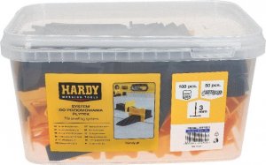 Hardy System do poziomowania płytek 3 mm Klipsy + Kliny 150 sztuk 1