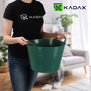 Kosz na pranie Kadax KADAX Kosz Plastikowy Elastyczny Na Pranie Uniwersalny 15L Uchwyty Zielony 4