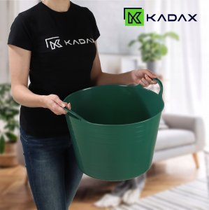 Kosz na pranie Kadax KADAX Kosz Plastikowy Elastyczny Na Pranie Uniwersalny 26L Uchwyty Zielony 4