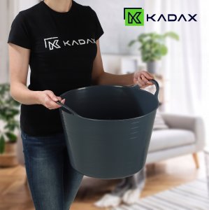 Kosz na pranie Kadax KADAX Kosz Plastkowy Na Pranie Uniwersalny 26L Kwadratowy Uchwyty Popiel 2