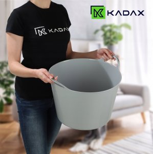 Kosz na pranie Kadax KADAX Kosz Plastkowy Na Pranie Uniwersalny 26L Kwadratowy Z Uchwytami Szary 4