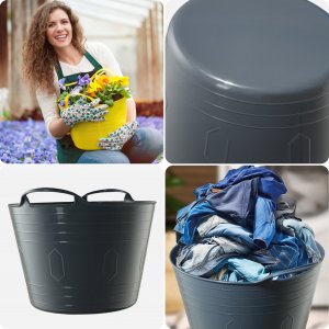 Kosz na pranie Kadax KADAX Kosz wielofunkc 42L 1211 ciemny popiel (6) 6