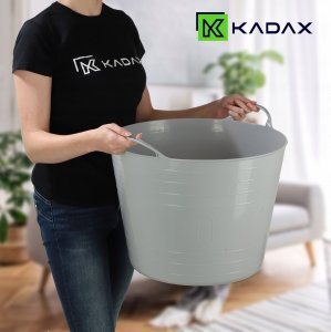 Kosz na pranie Kadax KADAX Kosz Plastikowy Elastyczny Na Pranie Uniwersalny 42L Uchwyty Szary 5