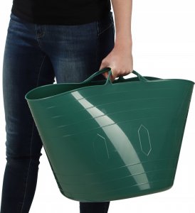 Kosz na pranie Kadax KADAX Kosz Plastikowy Elastyczny Na Pranie Uniwersalny 42L Uchwyty Zielony 2