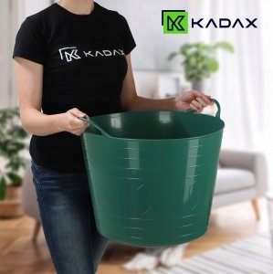 Kosz na pranie Kadax KADAX Kosz Plastikowy Elastyczny Na Pranie Uniwersalny 42L Uchwyty Zielony 4