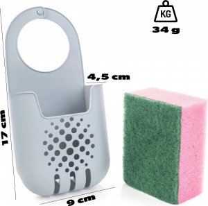 Kadax KADAX Organizer Na Gąbkę Uchwyt Do Zlewu Z Gąbką Kuchenny Przybornik Szary 3