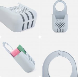 Kadax KADAX Organizer Na Gąbkę Uchwyt Do Zlewu Z Gąbką Kuchenny Przybornik Szary 7