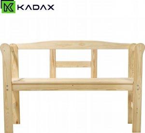 Kadax KADAX Ławka Ogrodowa Z Oparciem Drewniana Parkowa 119 cm Taras Ogród 5