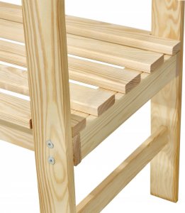 Kadax KADAX Ławka Ogrodowa Z Oparciem Drewniana Parkowa 119 cm Taras Ogród 6