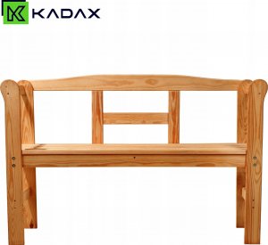 Kadax KADAX Ławka Ogrodowa Z Oparciem Drewniana Parkowa 119 cm Taras Ogród Tik 4