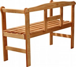 Kadax KADAX Ławka Ogrodowa Z Oparciem Drewniana Parkowa 119 cm Taras Ogród Tik 7