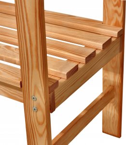 Kadax KADAX Ławka Ogrodowa Z Oparciem Drewniana Parkowa 119 cm Taras Ogród Tik 8