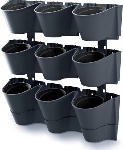 Prosperplast KWIETNIK OGRÓD WERTYKALNY WISZĄCY ANTRACYT 4