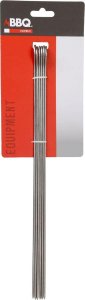 BBQ SZPIKULEC DO SZASZŁYKÓW 6SZT DŁ. 35,5CM STAL NIERDZEWNA 3