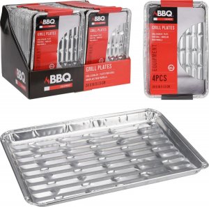 BBQ ALUMINIOWE TACKI NA GRILLA 24x16cm 4SZT 1