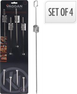 BBQ SZPIKULEC DO SZASZŁYKÓW 4SZT DŁ. 40,5CM STAL NIERDZEWNA 5