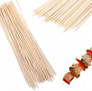 BBQ SZPIKULEC DO SZASZŁYKÓW DŁ 30CM 100SZT BAMBUS 4