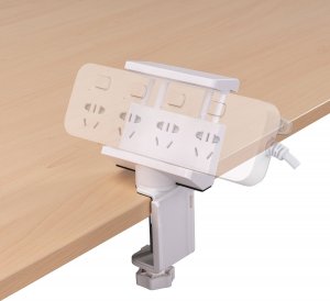 Maclean Uchwyt biurkowy listwy zasilającej Maclean, biały, 40-70mm, MC-470W 3