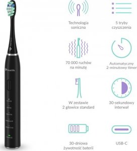 Szczoteczka TrueLife SonicBrush Clean30 Czarna 4