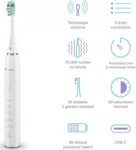 Szczoteczka TrueLife SonicBrush Clean30 Biała 4