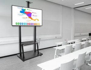 VETOUSON STOJAK do monitora interaktywnego Stojak TV do telewizora 43-86 cali KART-1800A mobilny 11