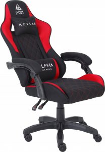 Fotel Zenga Fotel gamingowy Extreme KEVLAR RED tkanina czarno-czerwony 1