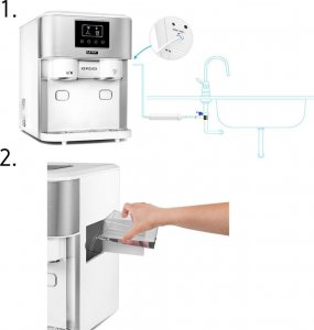 Kostkarka do lodu Yoer KOSTKARKA do lodu 3w1 KRUSZARKA 18kg/24h DYSTRYBUTOR WODY Stal INOX - YOER Ice Breaker IMW03W 11