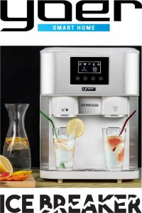 Kostkarka do lodu Yoer KOSTKARKA do lodu 3w1 KRUSZARKA 18kg/24h DYSTRYBUTOR WODY Stal INOX - YOER Ice Breaker IMW03W 2