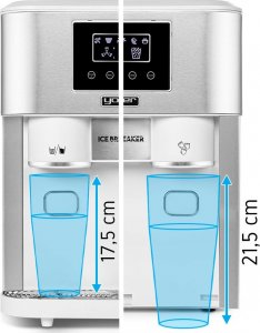 Kostkarka do lodu Yoer KOSTKARKA do lodu 3w1 KRUSZARKA 18kg/24h DYSTRYBUTOR WODY Stal INOX - YOER Ice Breaker IMW03W 10