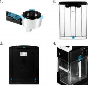 Ekspres ciśnieniowy Yoer Creamo EMF03BK 12