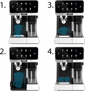 Ekspres ciśnieniowy Yoer Creamo EMF03BK 7