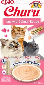Inaba Foods INABA Churu przysmak dla kota o smaku tuńczyka i łososia 4x14g 1