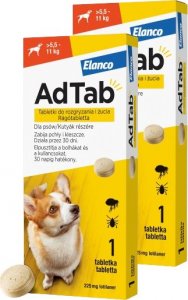 Elanco ELANCO 2xAdTab 225mg tabletka na pchły i kleszcze dla psów >5,5 - 11 kg 1